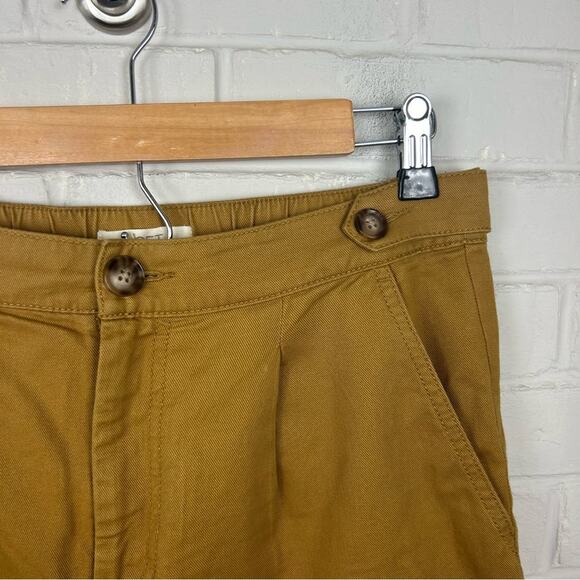 LOFT Khaki High Rise Button Detail Casual Pants Size 4 - Picture 5 of 8